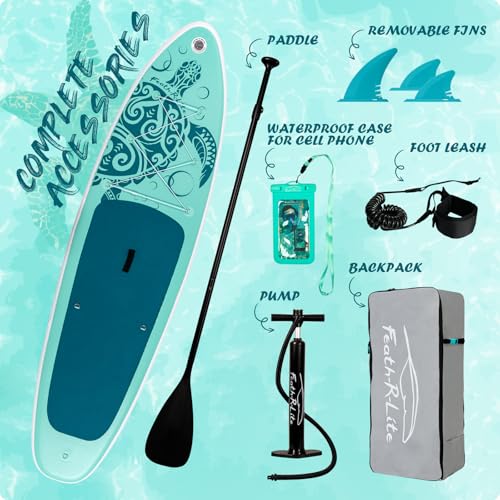 Inflatable Stand Up Paddle Board - Green Turtle 10'6"x33"x6"