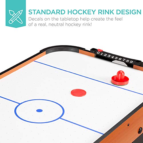 Portable Tabletop Air Hockey Table - Brown