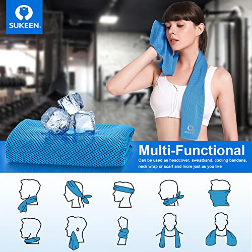 Cooling Towels 4 Pack - Soft, Lightweight & Absorbent Neck Wraps