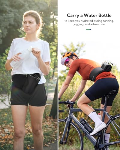 Hydration Running Belt with Water Bottle Holder - Adjustable Fanny Pack