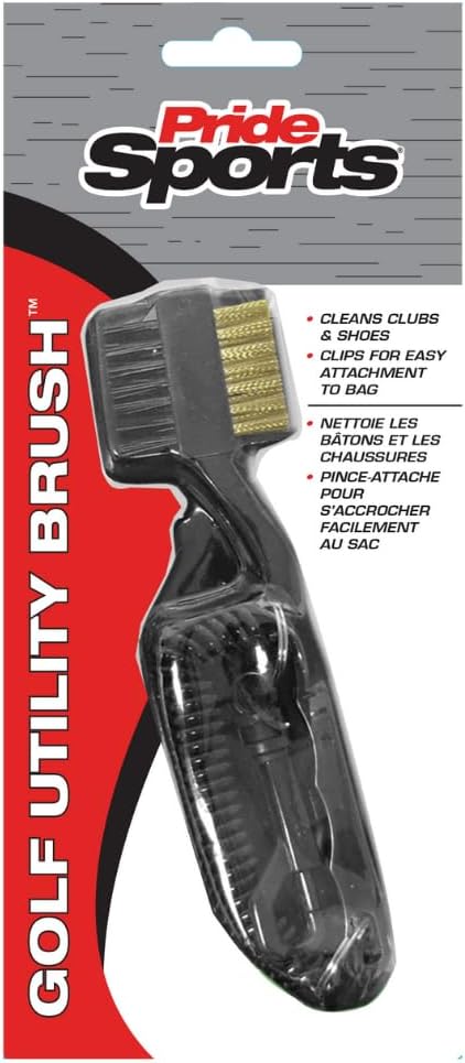 PrideSports Golf Club Cleaning Brush - Essential Tool for Optimal Performance | Black