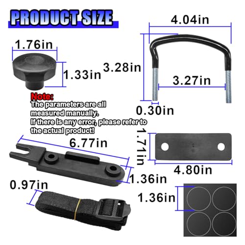 Roof Box U-Bolt Clamp Kit - Universal Car Roof Rack Mounting