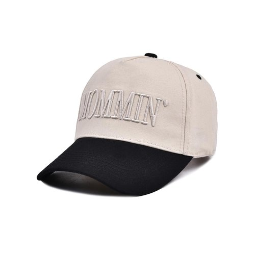 Mommin Hat,Vintage Two-Tone Women's Baseball Cap, Mommin Trucker Hats for Women Adjustable Baseball Cap Beige