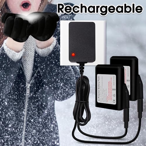 Men's Rechargeable Heated Gloves X-Large Waterproof Touchscreen Winter Warmers