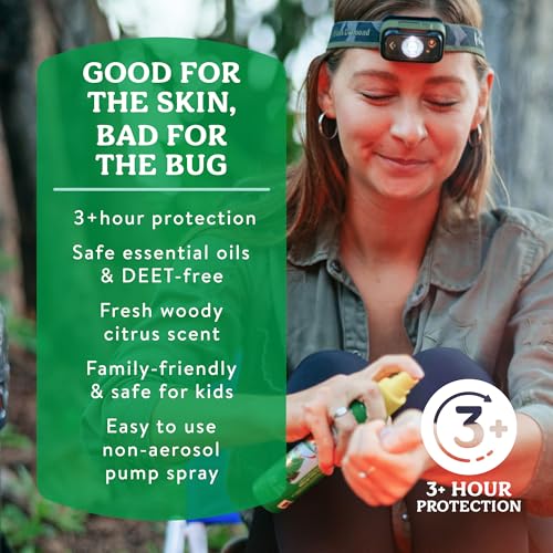 Natural Bug Spray - DEET-Free Citronella, 4 Fl Oz Pump Spray
