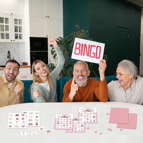 Valentine's Day Bingo Game Set for 24 Players - Happy Valentine's Day