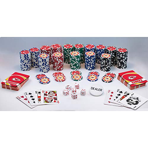 Kansas City Chiefs 300-Piece Casino-Style Poker Chip Set - Team Colors
