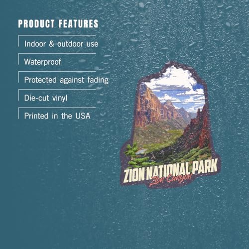 Small Zion National Park Sticker - Waterproof Vinyl Decal