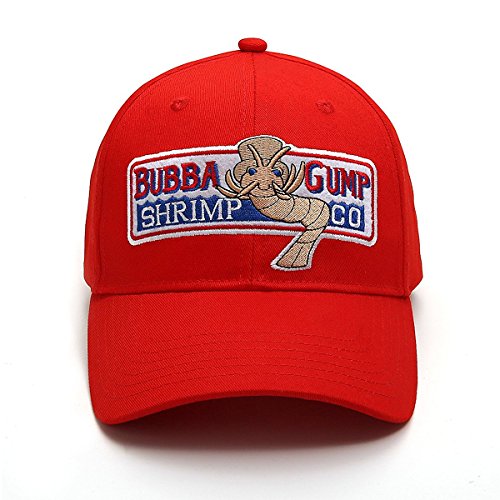 Unisex Shrimp Co. Embroidered Adjustable Cotton Cap - Red, One Size