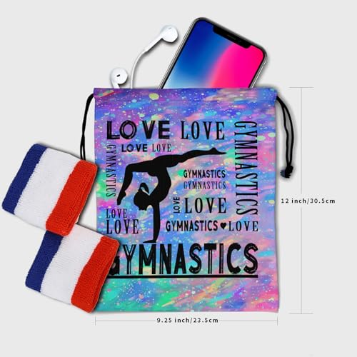 Giwawa Abstract Love Gymnastics Grip Bag Purple Blue 9.25 x 12 in