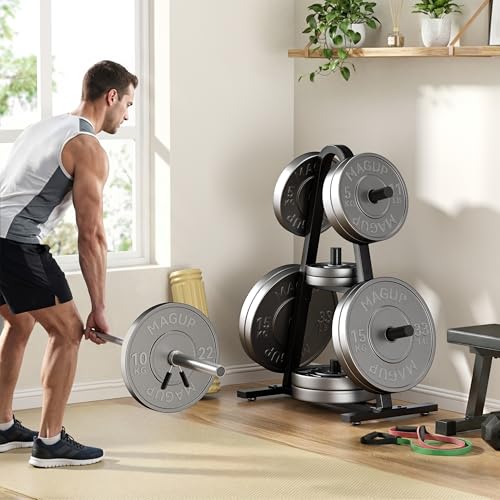 Olympic Weight Plate Rack - 400LB Heavy Duty Storage Tree