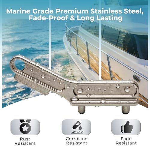 Stainless Steel Boat Gas Cap Key - 1-1/4" & 1-1/2" Marine Deck Fill Tool