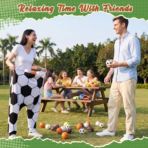 Granny Pants Outdoor Game Set - 4 Giant Pants, 20 Balls, 2 Pumps - Mixed Colors