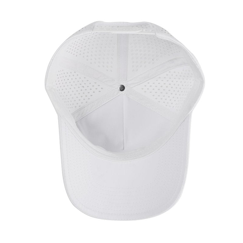 HH HOFNEN Quick Dry Baseball Cap Mesh Snapback Hat Sun and Rain Protection Golf Ball Cap for Men Women White