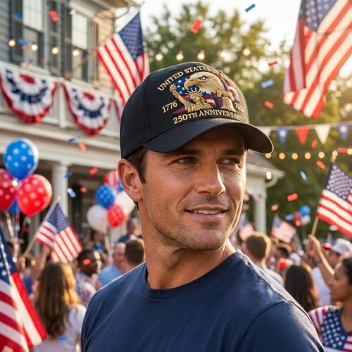 Rotamora 250th Anniversary USA Baseball Cap for Men & Dad - Black #2 (1776-2026)