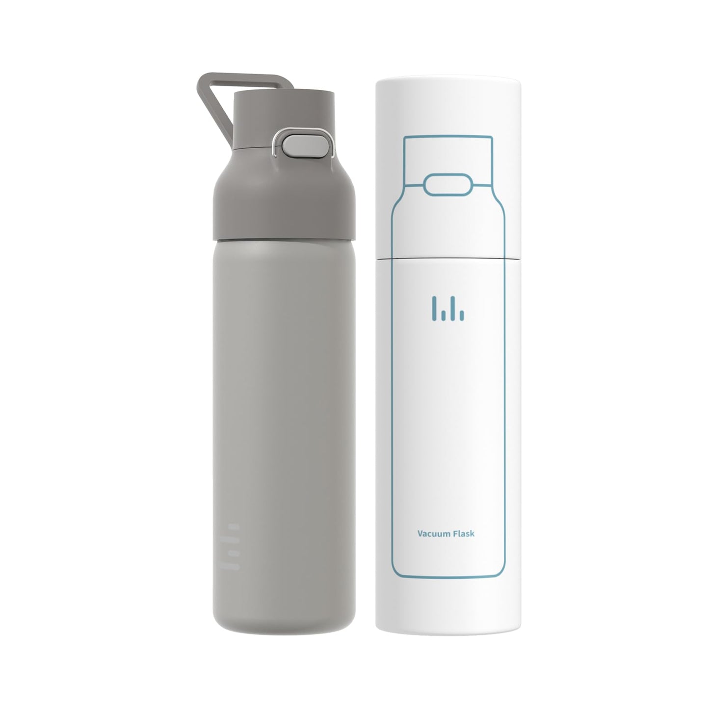 Levore 24oz Insulated Water Bottle, 316L Stainless Steel Double Wall Vacuum Bottle, Keeps Drinks Cold or Warm, Leakproof One-Handed Flip Lid for Gym, Office, Travel & Daily Use (1 Pack)