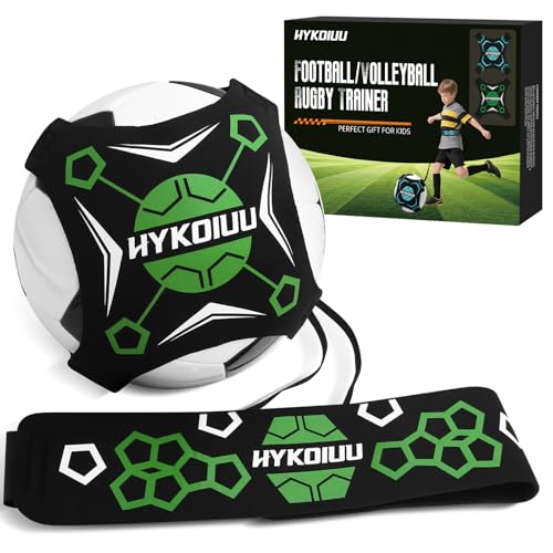 HYKOIUU Green Soccer Trainer Ball Control Practice Equipment for Kids & Adults