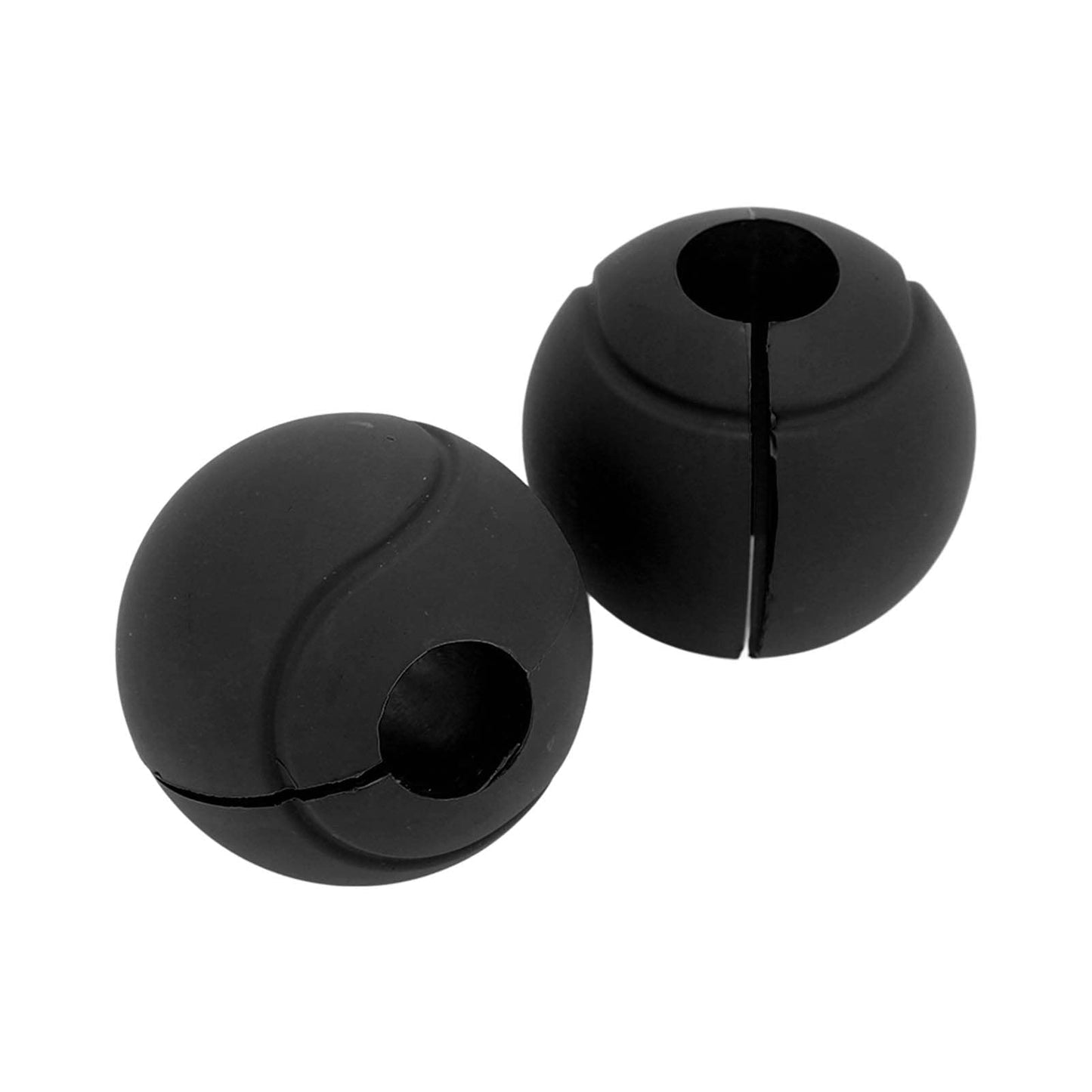 Barbell Grips, Curved Non Slip Silicone Thickened Grip Dumbbell Grips Round Spherical for Arm Muscle Building Fitness Enthusiasts(Black)