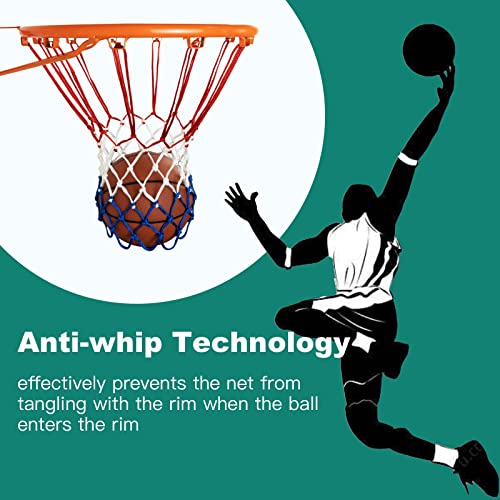 Sanung 21-inch Tricolor Basketball Net Replacement | All-Weather Indoor & Outdoor