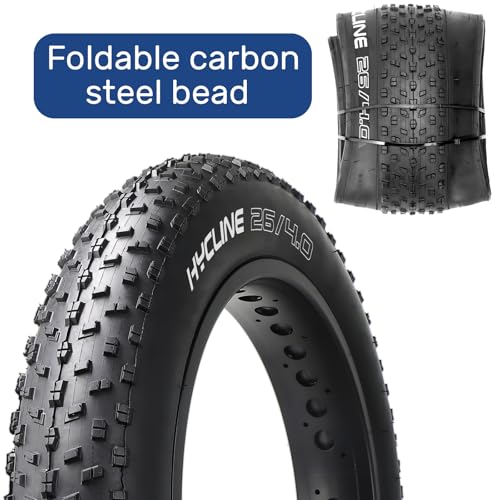 Hycline 26x4.0 Fat Bike Tire - 1x26x4 All-Terrain High-Density Folding MTB