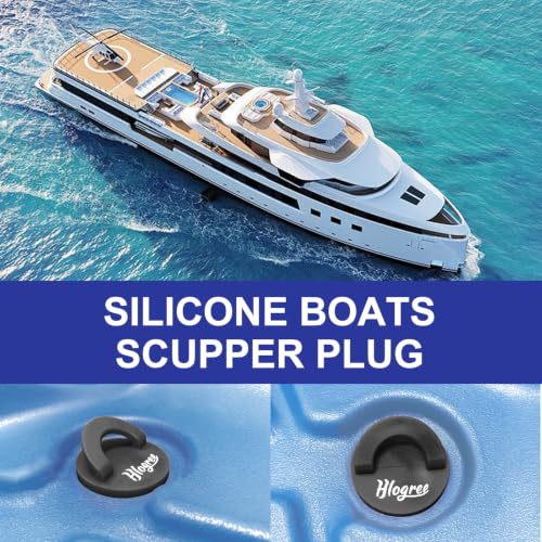 HLOGREE Universal Kayak & Boat Scupper Plugs 8 Pack, 1.35-1.55 inch Fit
