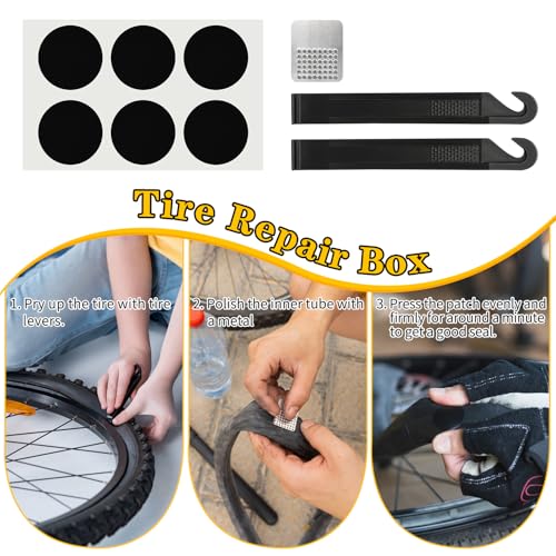 Bike Repair Kit with Bag & Tire Pump - Bike Tube Bag Set