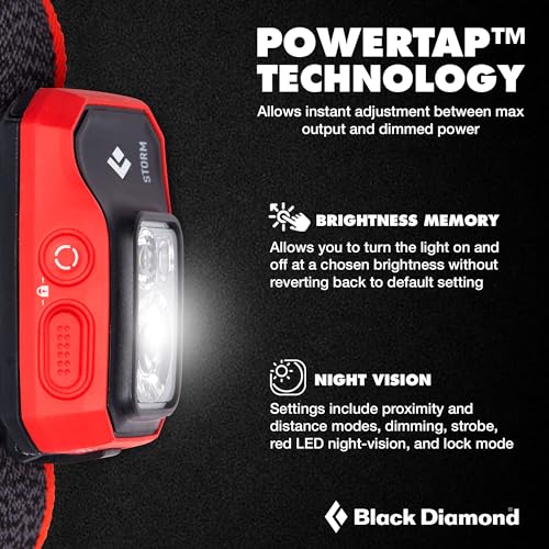 BLACK DIAMOND Storm 450 Headlamp Octane 2.0 AAA Powered, Dimmable