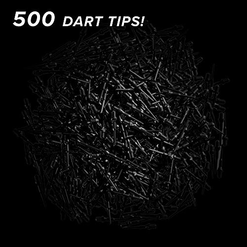 Soft Tip Dart Points - Tufflex II 2BA Thread - Black, 500 Pack