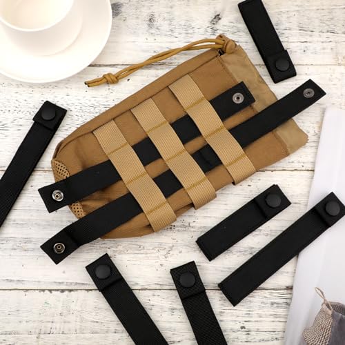 Heavy-Duty MOLLE Straps - 8 Pack Nylon Connectors for Tactical Gear & Backpack Attachment