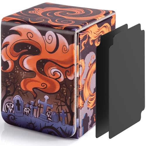 Card Storage Box for YGO - Holds 100+ Single Sleeved Cards, 2 Dividers - Necro Call