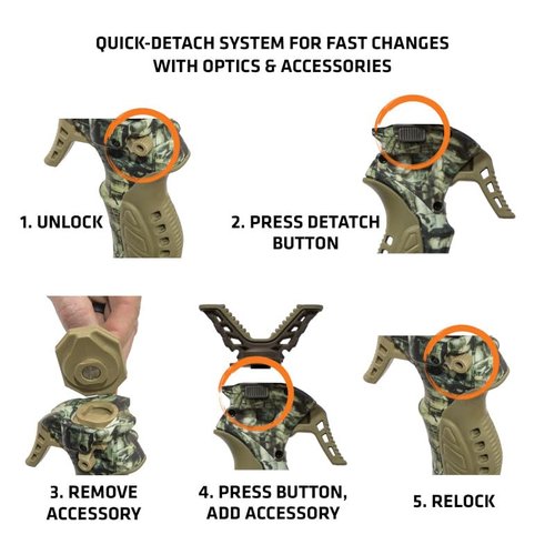 PRIMOS Hunting Trigger Stick Gen3 - Shooting Stick with Adjustable Height, Lightweight Design, and Quick-Detach Yoke for Hunting, Shooting, and Photography (35"-65", Monopod)