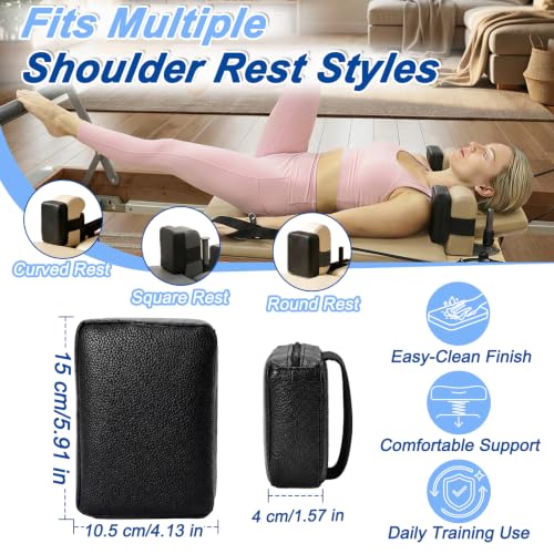 Pilates Reformer Shoulder Pads - Waterproof Faux Leather Covers