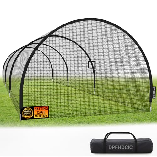 30ft Portable Baseball Batting Cage with Reinforced Netting