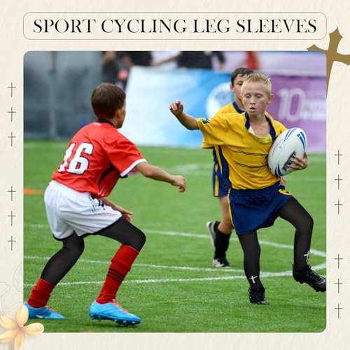 Compression Leg Sleeve - Faith Cross Design for Sports - Black