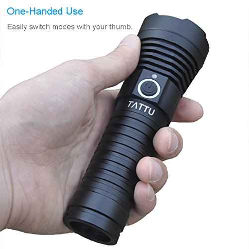 TATTU U3S UV Flashlight Rechargeable 365nm Black Light Torch with ZWB2 Filter, Blacklight 10W Ultraviolet LED Lamp with Micro USB Charging Cable