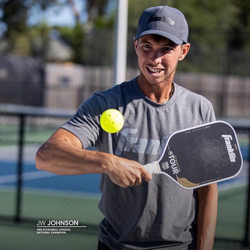 Franklin Sports Outdoor Compact Pickleballs - Training Balls for Pickleball Practice + Skills Training - Mini 69mm Outdoor Balls - Optic Yellow - 3 Pack