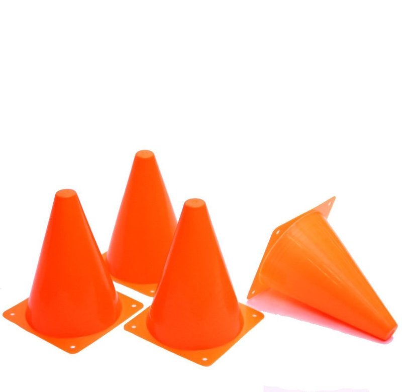 Fun Express Orange Traffic Cones - Set of 12 - VBS Vacation Bible School Supplies/Decor - Great for Kids Sports, Games and Toys