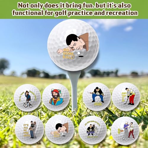 Funny Golf Balls - Happy Themed Gift Set for Golf Lovers - 4PCS