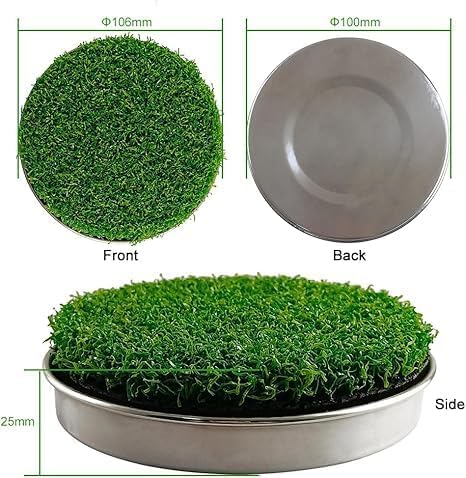 BKPC 1-Piece Stainless Steel Golf Putting Cup with Metal Base - Indoor & Outdoor Practice Hole