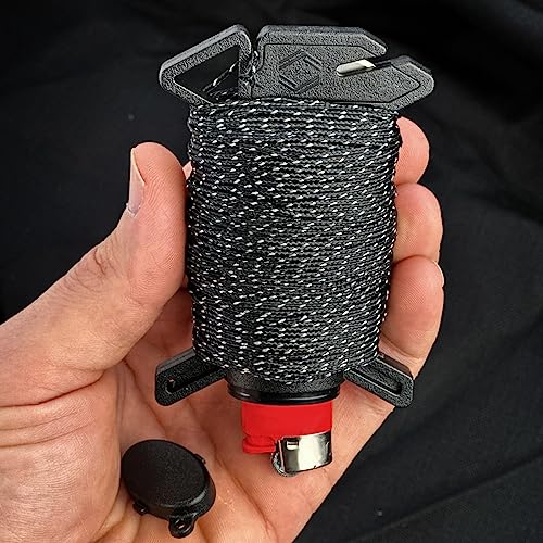 Atwood Rope Ready Rope Micro Cord Dispenser Black 125ft 100lb Survival Tool