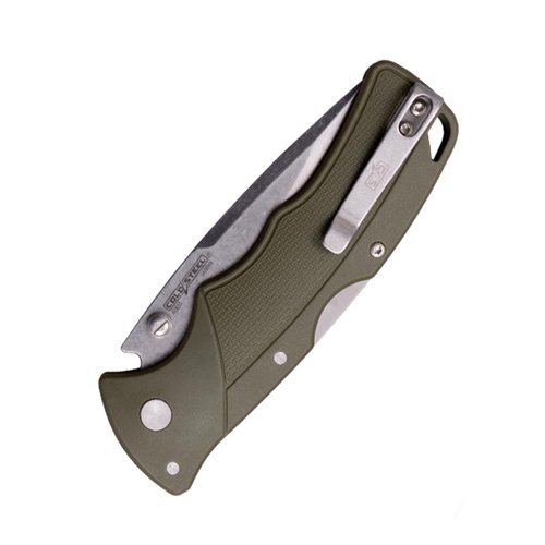 Cold Steel Verdict 3" 4116SS Spear Point Blade 4.25" GFN OD Green Handle Everyday Carry Tactical Folding Knife - Blister Pack