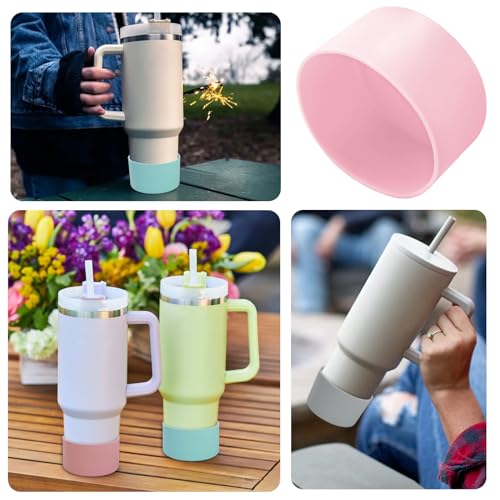 Silicone Water Bottle Boots - 2 Pcs Pink, 3 Inch Diameter