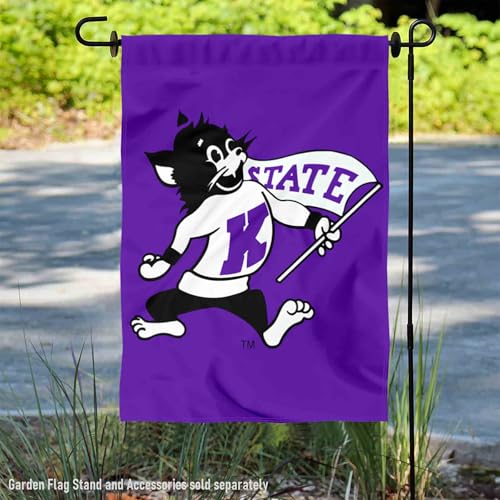Kansas State Vintage Logo Garden Flag – 13x18, Double-Sided Poly