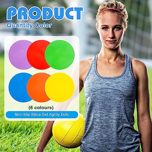 9-Inch Spot Markers Flat Field Cones - 12 Pack for Agility Training