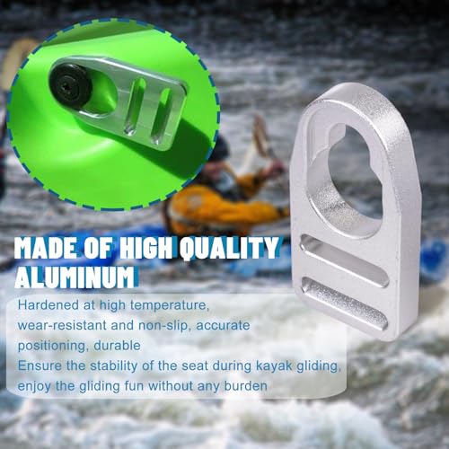 Kayak Seat Strap Replacement Buckle Clips 4pcs Aluminum, Silver – Fits Lifetime Emotion Style Seats