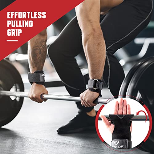 Weight Lifting Wrist Straps - Double-Layer Leather with Neoprene Padding, Adjustable Fit for 6.3-8 Inch Wrists