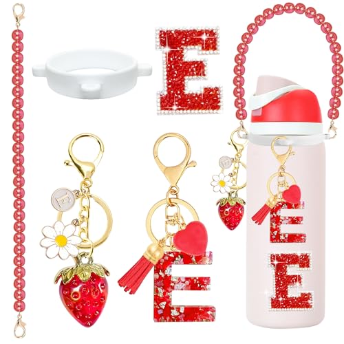 Strawberry Accessories Set for Owala Water Bottle - Red