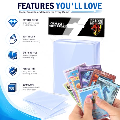 500 Count Card Sleeves - Soft Toploaders for Trading Cards