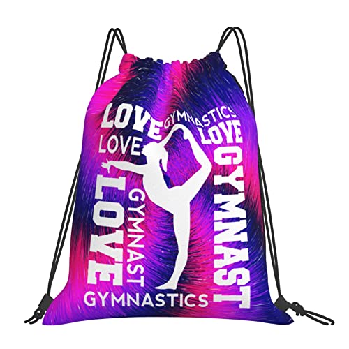 Gymnastics Drawstring Backpack - Large Capacity, One Size