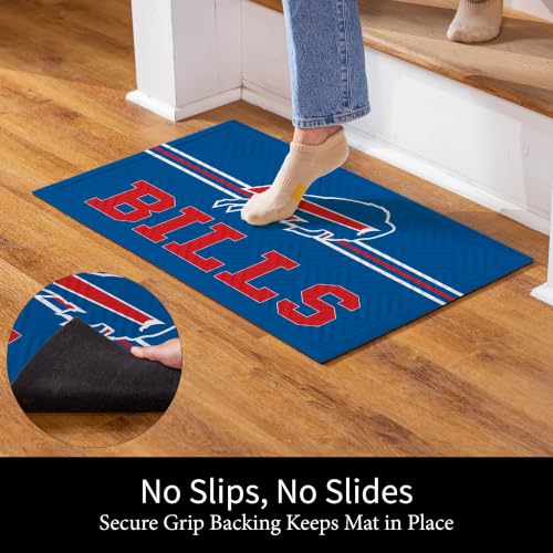 NFL Entrance Doormat - Buffalo Bills Cross Hatch - 28 x 16 Inches